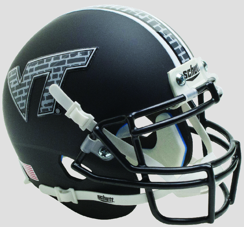 Virginia Tech Hokies Authentic College XP Football Helmet Schutt <B>Black Brick</B>
