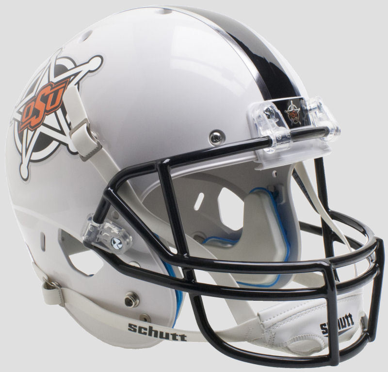 Oklahoma State Cowboys Full XP Replica Football Helmet Schutt <B>White Badge</B>
