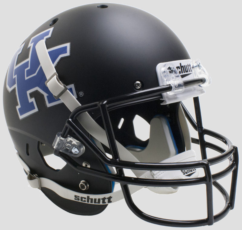 Kentucky Wildcats Full XP Replica Football Helmet Schutt <B>Matte Black</B>