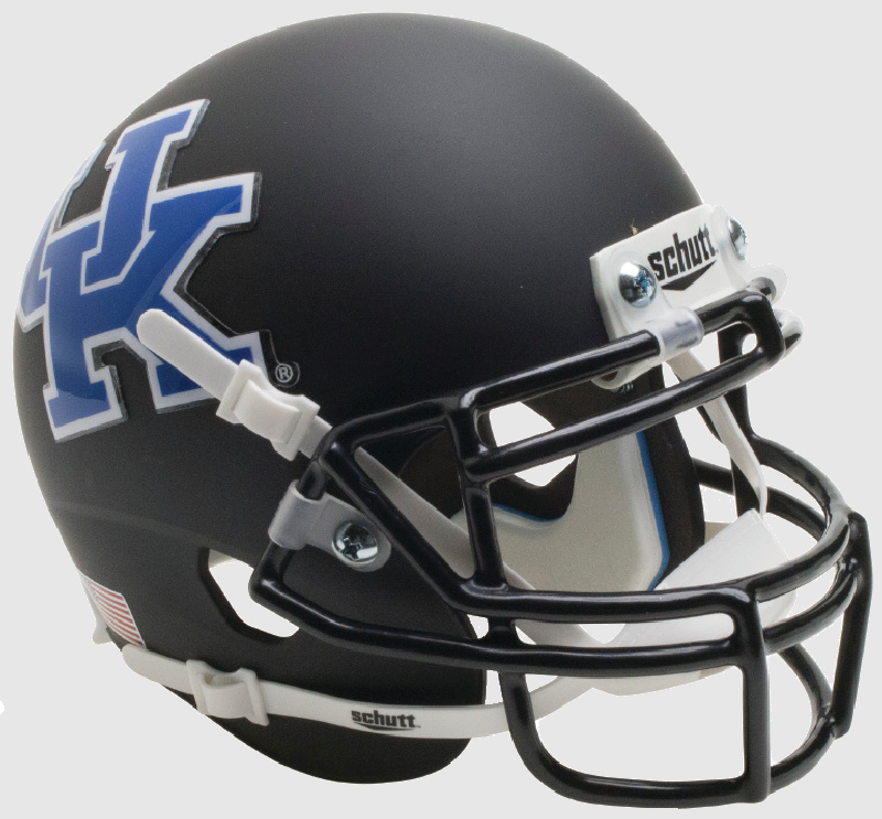 Kentucky Wildcats Mini XP Authentic Helmet Schutt <B>Matte Black</B>