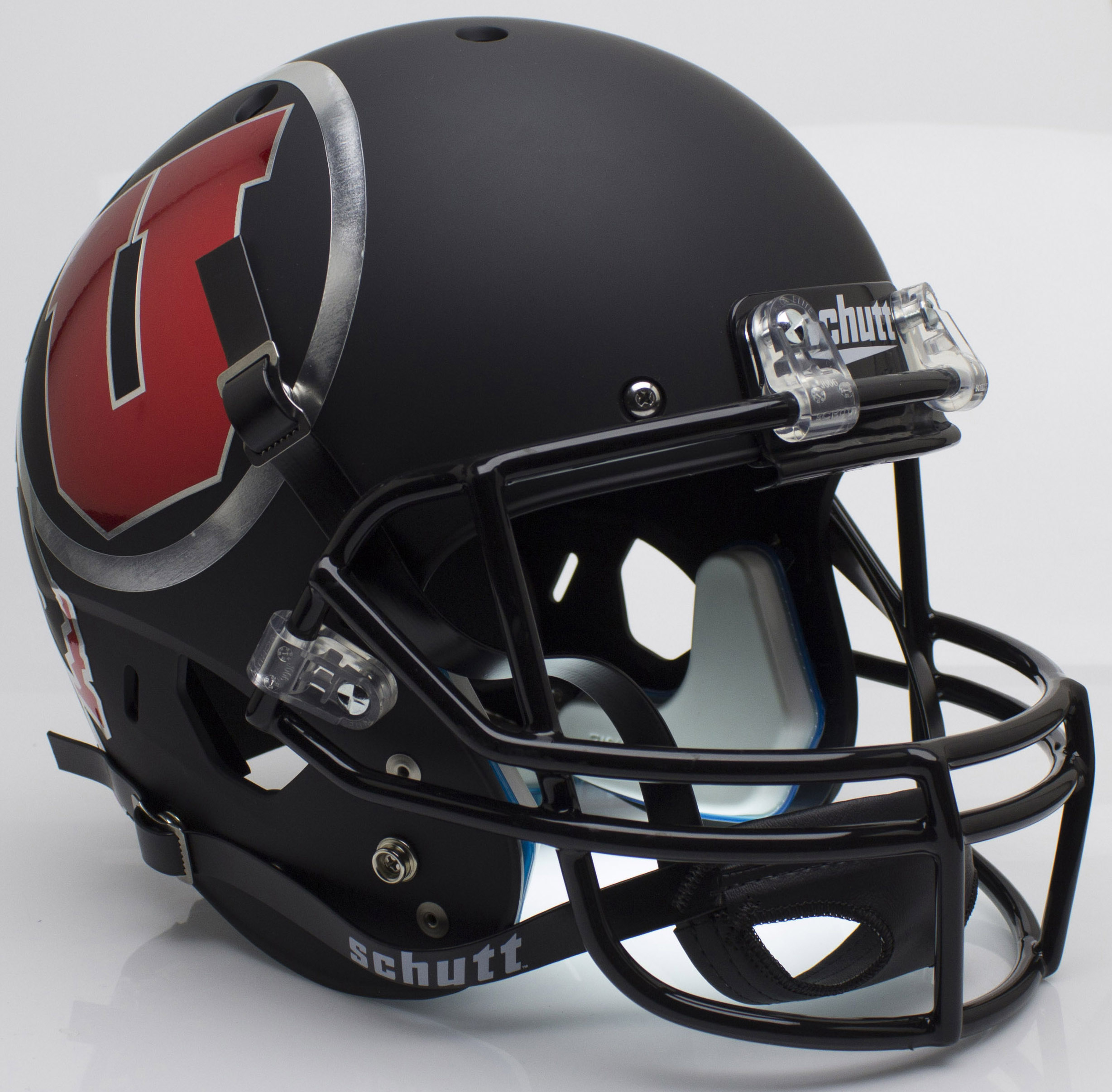 Utah Utes Full XP Replica Football Helmet Schutt <B>Alt 7 Chrome Decal</B>