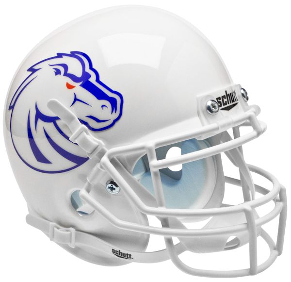 Boise State Broncos Mini XP Authentic Helmet Schutt <B>White</B>