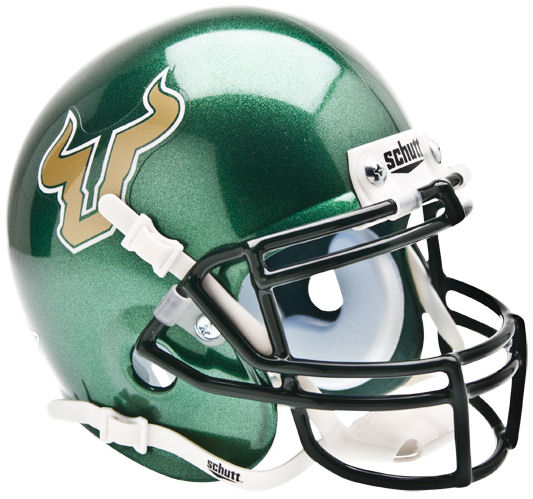 South Florida Bulls Mini XP Authentic Helmet Schutt <B>Green</B>