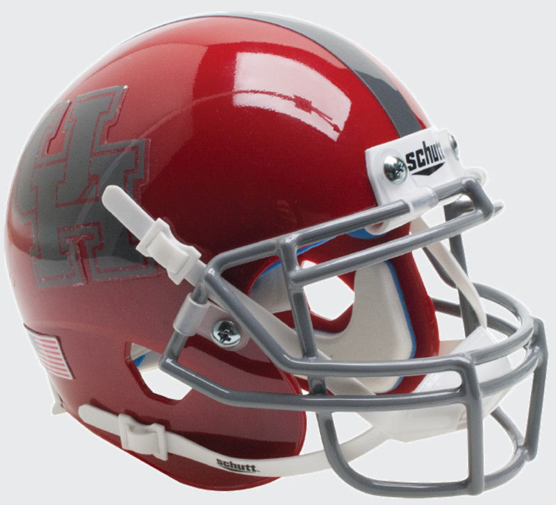 Houston Cougars Mini XP Authentic Helmet Schutt <B>Gray Mask</B>