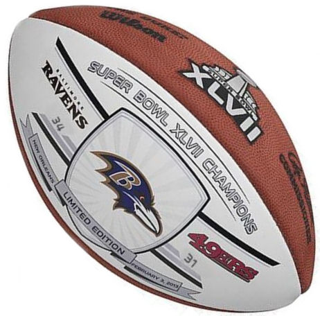 Wilson Baltimore Ravens Championship Football Super Bowl 47 XLVII